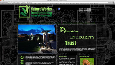 NatureWorks Landscaping Website after redesign
